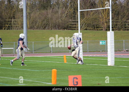 American Football, Oxford Heiligen versus kornischen Haie Stockfoto