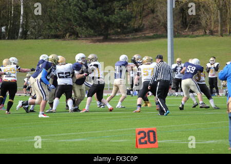 American Football, Oxford Heiligen versus kornischen Haie Stockfoto