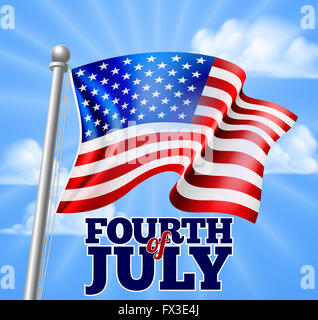 Ein Fourth Of July American Independence Day-Flag design Stockfoto