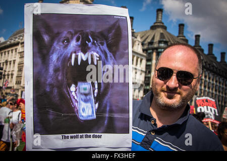 "Keine mehr Sparmaßnahmen" Protestmarsch, London, 21. Juni 2014 Stockfoto