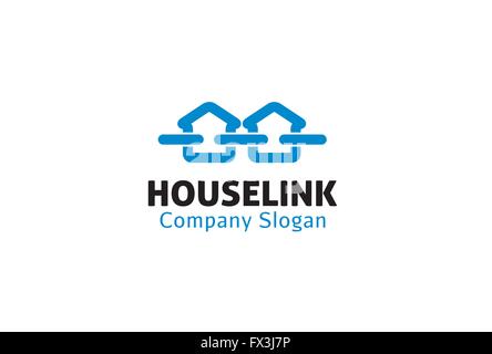 Design-Illustration Für Das Logo Von House Link Stock Vektor