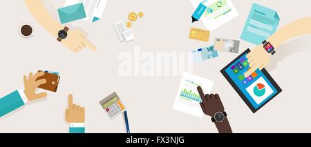 persönliche Finanzen Finanzplan Familienbudget Stock Vektor