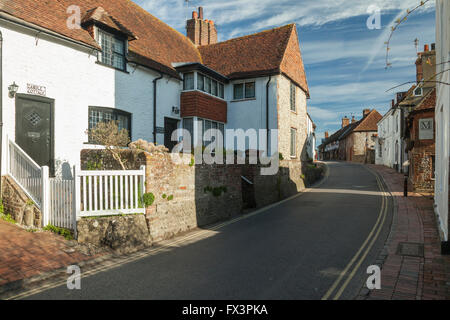 Frühling am Morgen im Touristenort, East Sussex, England. South Downs National Park. Stockfoto