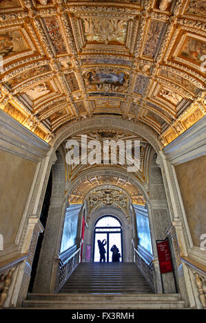 Der Scala d ' Oro ("golden Staircase") im Palazzo Ducale, Venedig, Veneto, Italien. Stockfoto