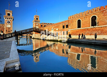 Die Arsenale (Werften), Sestiere di Castello, Venezia (Venedig), Italien. Stockfoto