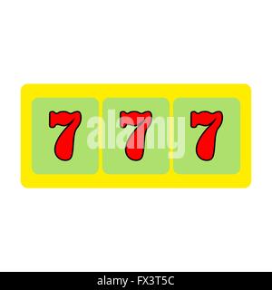 Jackpot an einem Spielautomaten Stock Vektor