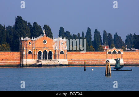 Der "Friedhof - Insel" (auch bekannt als "Insel der Toten") San Michele, Venedig, Veneto, Italien Stockfoto