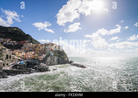 Manarola, Provinz La Spezia, Ligurien, Nordwest-Italien Stockfoto