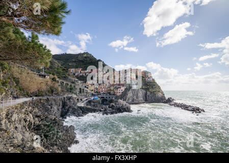 Manarola, Provinz La Spezia, Ligurien, Nordwest-Italien Stockfoto