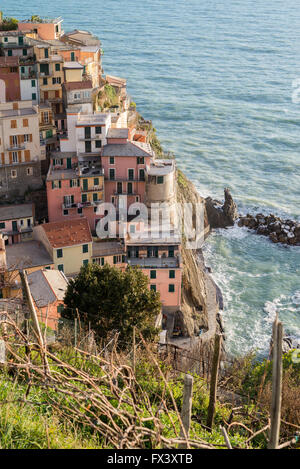 Manarola, Provinz La Spezia, Ligurien, Nordwest-Italien Stockfoto