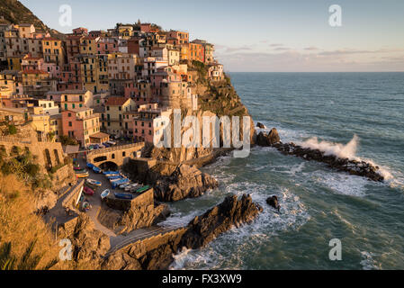 Manarola, Provinz La Spezia, Ligurien, Nordwest-Italien Stockfoto