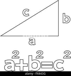 Pythagoras Pythagoras Symbol Illustrationskunst Stock Vektor