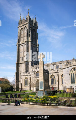 Kirche St. Johannes der Täufer in Glastonbury, Somerset, England Stockfoto