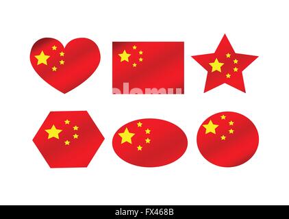 China-Flagge-Themen-Idee Stock Vektor