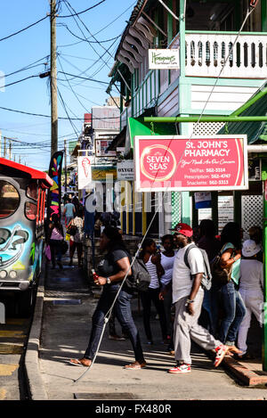 St. Mary Street, St. John's, Antigua Stockfoto