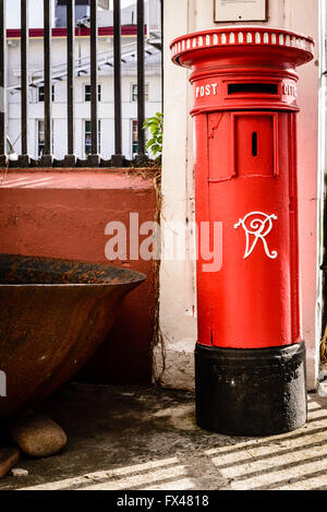 Königin Victoria Ära Letterbox, Museum der Long Street, St. John's, Antigua und Barbuda, Antigua Stockfoto