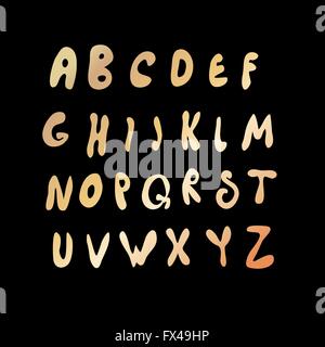 Hand gezeichnet lateinisches alphabet Stock Vektor