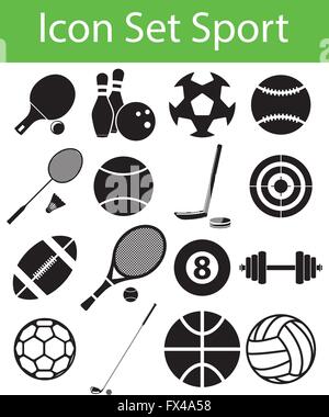 Icon Set Sport mit 16 Icons für den kreativen Einsatz in Grafik-design Stock Vektor