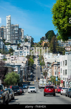 Lombard Street, San Francisco, Kalifornien, USA Stockfoto