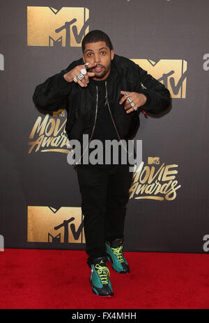 Burbank, CA, USA. 9. April 2016. 9. April 2016 statt - Burbank, Kalifornien - O'Shea Jackson Jr. 2016 MTV Movie Awards bei Warner Bros. Bildnachweis: Sammi/AdMedia © Sammi/AdMedia/ZUMA Draht/Alamy Live-Nachrichten Stockfoto