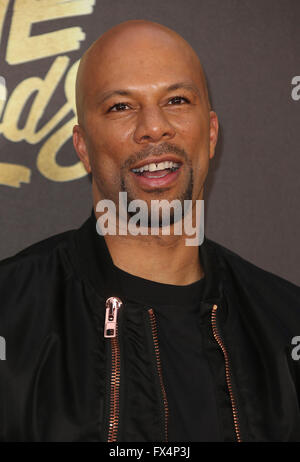 Burbank, CA, USA. 9. April 2016. 9. April 2016 - Burbank, Kalifornien - Common. 2016 MTV Movie Awards statt bei Warner Bros. Bildnachweis: Sammi/AdMedia © Sammi/AdMedia/ZUMA Draht/Alamy Live-Nachrichten Stockfoto