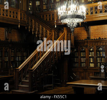 Die Eremitage. Bibliothek von Nicholas II, Zugehörigkeit zu Privatwohnungen. Designed by Alexander Krasowski, 1894-1895. Innenraum. Sankt Petersburg. Russland. Stockfoto