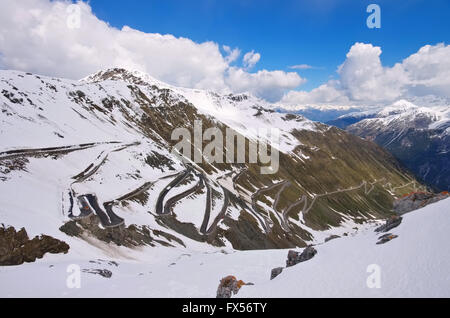 Stilfser Joch Im Winter, Südtirol - Stelvio-Pass im Winter, Südtirol in Italien Stockfoto