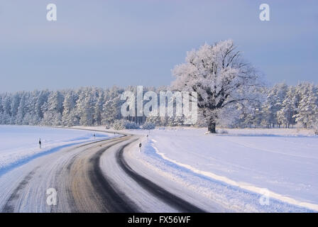 Straße Im Winter - Straße im Winter 05 Stockfoto