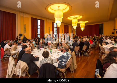 Ein Empfang im Veranstaltungsraum Botschafter des kommunalen Biarritz Casino (atlantischen Pyrenäen - Frankreich). Stockfoto