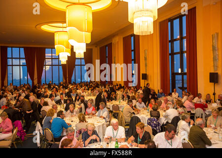 Ein Empfang im Veranstaltungsraum Botschafter des kommunalen Biarritz Casino (atlantischen Pyrenäen - Frankreich). Stockfoto