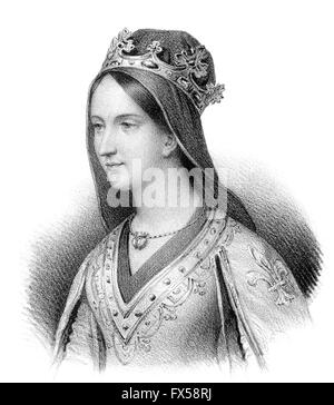 Marie von Anjou, Marie d ' Anjou, 1404-1463, Königin von Frankreich als die Frau von König Charles VII Stockfoto