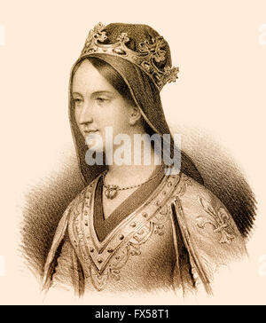 Marie von Anjou, Marie d ' Anjou, 1404-1463, Königin von Frankreich als die Frau von König Charles VII Stockfoto