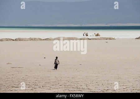 Dschibuti salt See Lac Assal / LIEBESVERHÄLTNIS, Salzsee Lac Assal Stockfoto