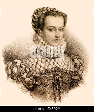 Elisabeth von Österreich, Königin von Frankreich als die Frau von König Charles IX 1554-1592 Stockfoto