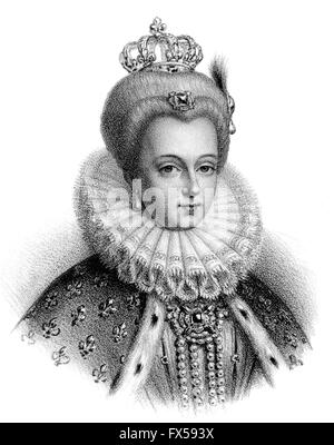 Louise von Lothringen, Louise de Lorraine, 1553-1601, Königin-Gemahl von Frankreich Stockfoto