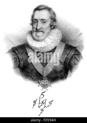 Heinrich IV., Heinrich IV, Henri Quatre, Heinrich IV., 1553-1610, Henri Quatre, König von Navarra als Heinrich III. und König von Frankreich Stockfoto
