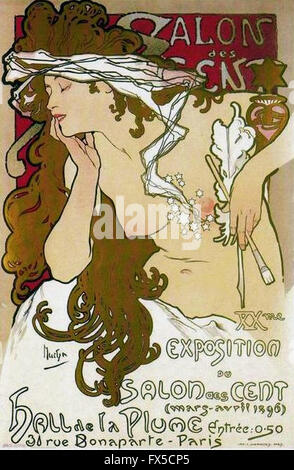 Alfons Mucha - Salon des cent Stockfoto