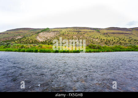 Malerische Natur aus dem unteren Deschutes River wilde und malerische Schlucht Abschnitt auf dem Wasser. Stockfoto