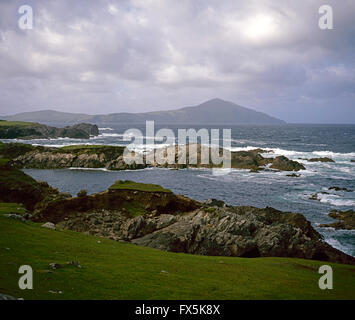 Clare Island von Achill Island, County Mayo, Westküste Irlands Stockfoto