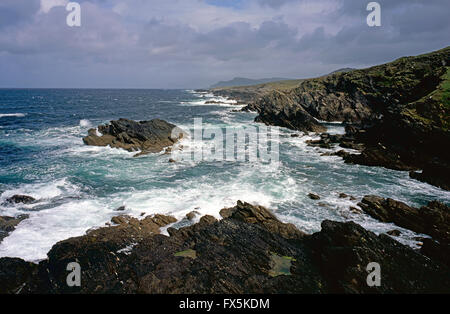 Atlantischen Meere von Achill Island, County Mayo, Westküste von Irland Stockfoto