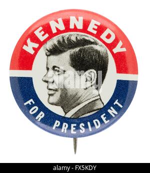 1960 John F. Kennedy Präsident Kampagne Taste Stockfoto