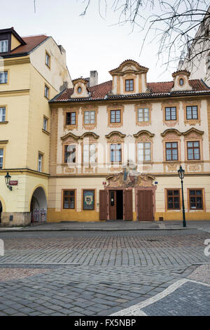 Restaurant U Cerneho Vola (der schwarze Ochse), Loretanska Straße, in der Nähe von Pragerburg, Prag, Tschechische Republik Stockfoto