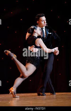 Tango tanzen Wettbewerb, Torremolinos Provinz Malaga an der Costa del Sol, Andalusien, Spanien Europa Stockfoto