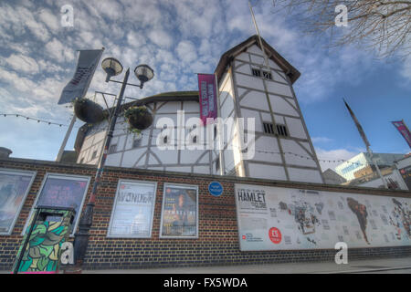 Das Globe Theatre, London.  Shakespeares Globe.   Tudor-Theater Stockfoto