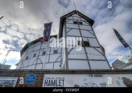 Das Globe Theatre, London.  Shakespeares Globe.   Tudor-Theater Stockfoto