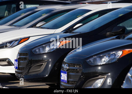 Die Hyundai-Autohändler in Kingston, Ontario, auf Dienstag, 5. Januar 2016. Stockfoto