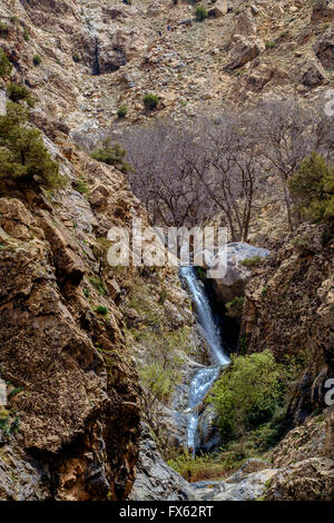 Die Setti Fatma Wasserfälle (Cascades de Setti Fatma oder Kaskaden Ourika) Ourika Tal, Marokko, Nordafrika Stockfoto