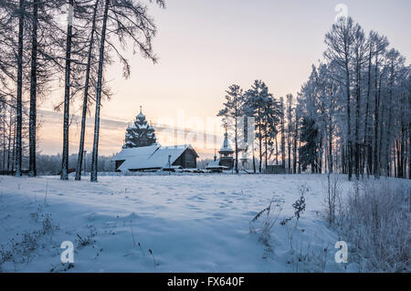 Frostiger Morgen in den Park. St. Petersburg. Winter. Stockfoto