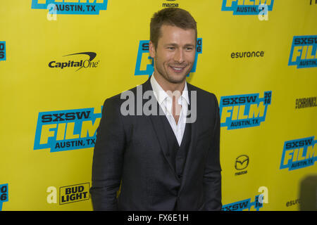 "Jeder will einige" Premiere auf dem SXSW - Ankünfte Featuring: Glen Powell wo: Austin, Texas, USA als: 12. März 2016 Stockfoto