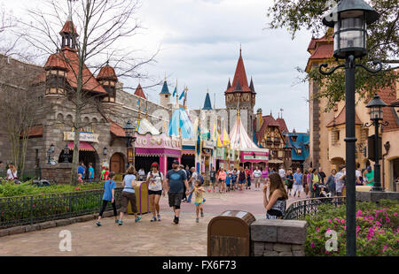 Fantasyland im Magic Kingdom Theme Park in Walt Disney World, Orlando, Florida. Stockfoto